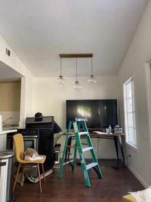 Dinning room light fixture.