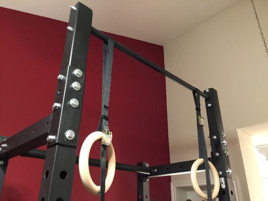 Custom steel extension kit for a pull up rig.