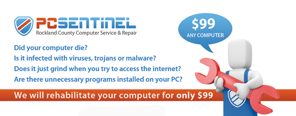 PC Sentinel LLC Any Computer Repair $99