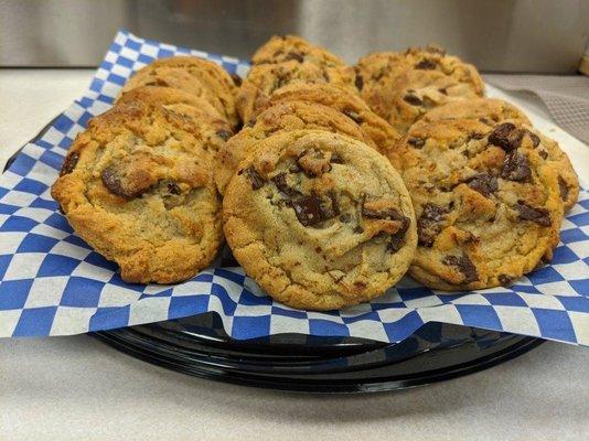 Hot delicious chocolate chip cookies!