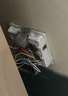 Built up dirt on exposed electrical