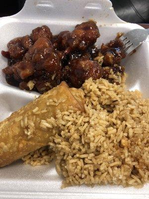 General Tsao lunch portion