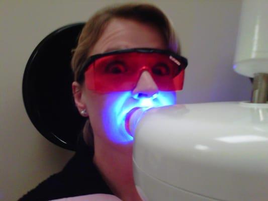 Express Teeth Whitening treatment...they didn't let me keep the rad shades.  :(