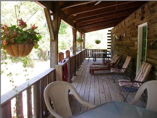 Front porch of Log House