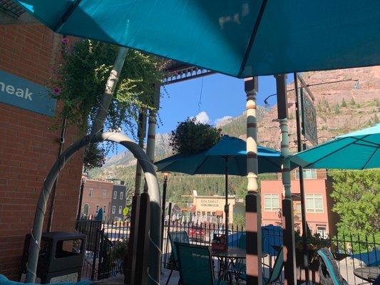 Outside patio view toward street