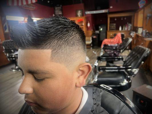 Kid mid-fade