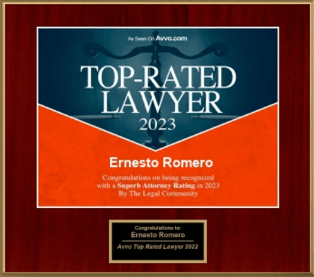 Award for Child Custody Divorce Attorney Ernesto Romero 2023