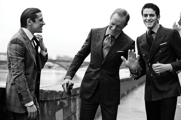 Photo by photographer Vladimir Glynin and styled by Luke Day. Models: Werner Schreyer, Pierre Francois and Ranieri Galasso.