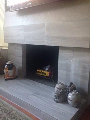 Tile fireplace (by Manuel and Paul)