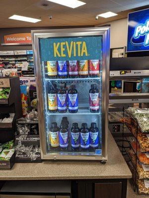 A dedicated Kevita kombucha cooler