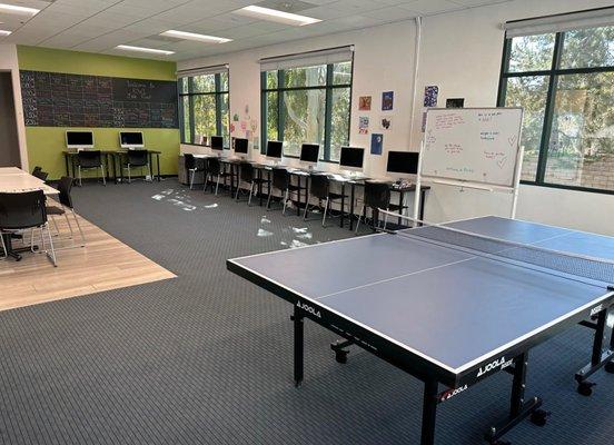 School room - each student has a Mac available for their use during school hours