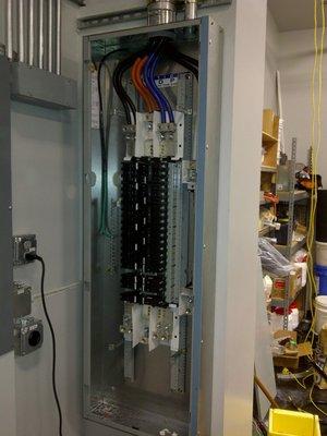 New three phase electrical panel. 240 volts, 400 amps.