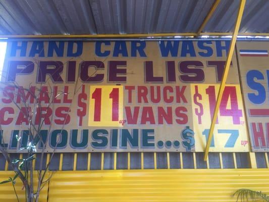 Price List... Great deal for limos!