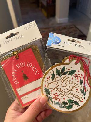 Gift tags I got for 75% off!