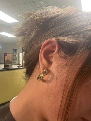 Helix piercing