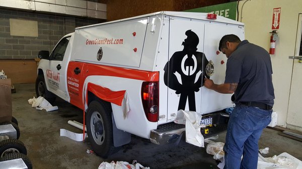 New truck getting graphics installed!