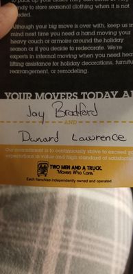 Name of our movers