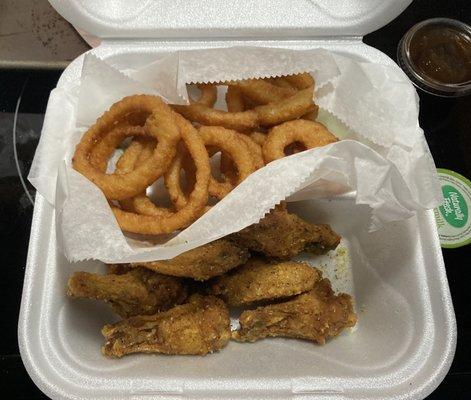 Lemon pepper dry and onion rings