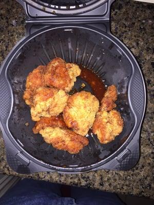 Failed attempt at sauced boneless wings from Pizza Hut. Pizza Hut you fail.