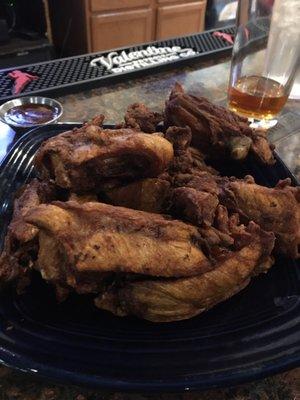 "Wings" - they are actually Fried thighs and they were very good!