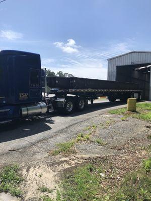 They washed that load of steel really well! The truck not so well.