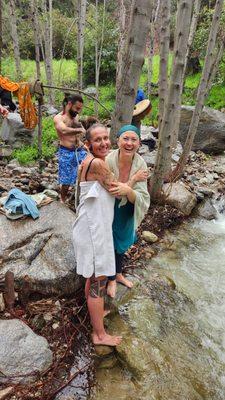 Cold water immersion.  Creek dip!