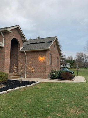 Shingles lifted by winds