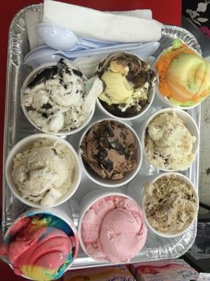 Just a few of our ice cream flavors.