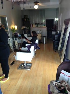 Inside...cute salon