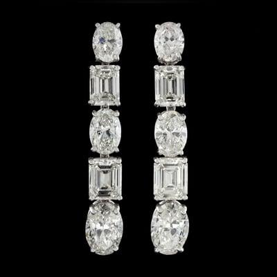 Cartier 14.59ct tw Custom Diamond Earrings