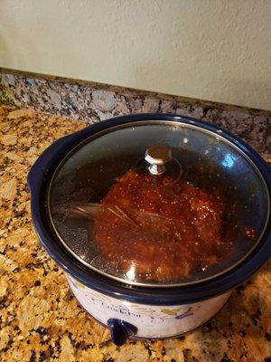 No smoker? Jones' Beef Brisket in the crock pot comes out great!