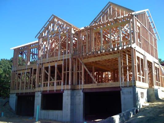 Framing of Waterfront Custom Home 6000sq ft