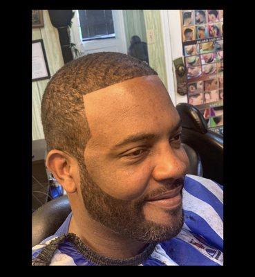 Mens Wave Length Cut, Beard Trim, Razor Outline, Enhancement Cut