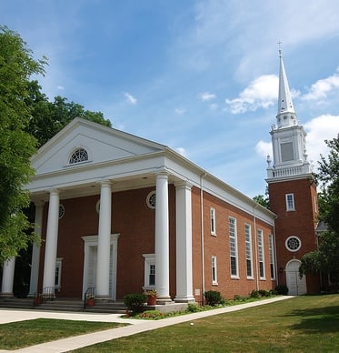 Olmsted Community Church: The lovely red brick church next to the covered bridge in beautiful Olmsted Falls, Ohio.  All welcome.