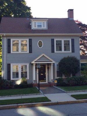 Cedar style vinyl siding & new CertainTeed roof.