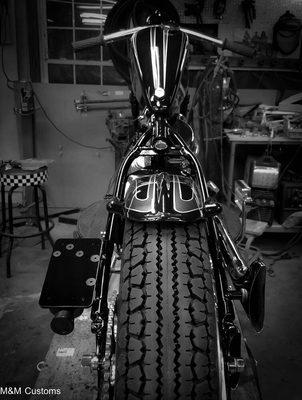 Black motorcycle frame