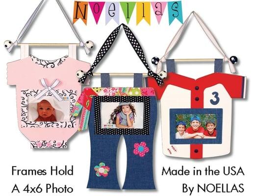 Noella's fun-shaped fabric photo frames are THE boutique gift for children of all ages.