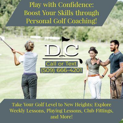 Ask us how to get your own Personal Golf Coach for the season! Monthly Packages available.