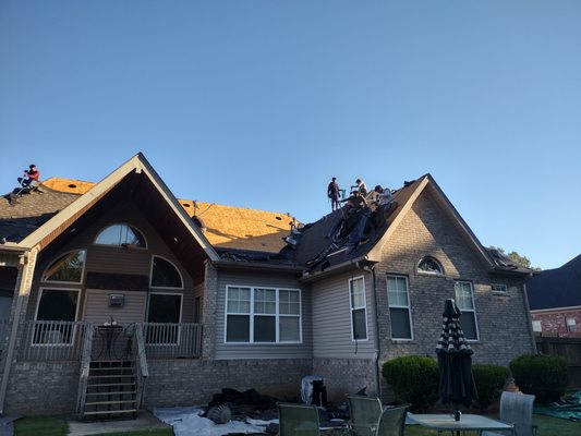 Working on a steep roof