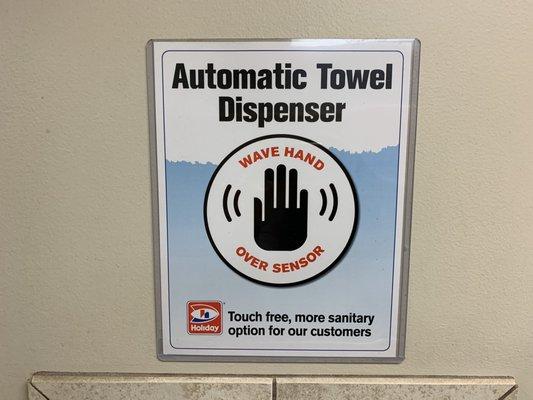 Yassss! Not only do they have paper towels, but they're automated!