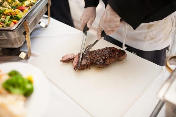 Mike slicing the London broil