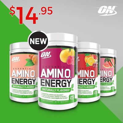 Optimum Nutrition Amino Energy just $14.95!! That's a steal!  All Optimum Nutrition products available at our store!