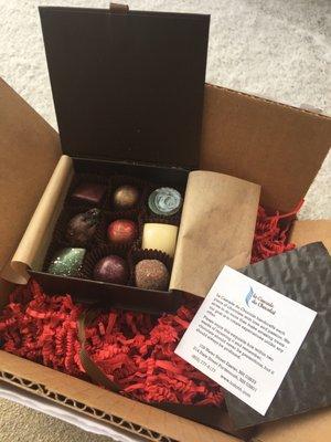 $29: 9-Pc Chocolatier'sChoice BonbonBox. Seasonal flvr handmde & chosen by Master Chocolatier, best ingredients avble time of yr