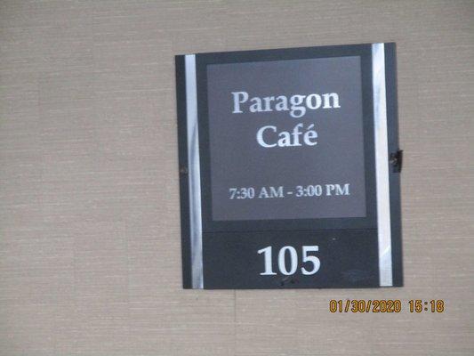 Paragon Café / Two Paragon: You know you're in the right place.