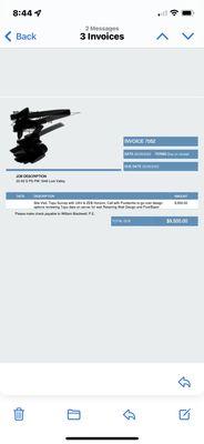 Multiple bills for supposed pool and then again for retaining wall. The project was proposed as one projected bit billed twice.