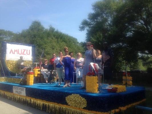 The girls of the Amuzu in the Southport 4th of July parade, 2014.