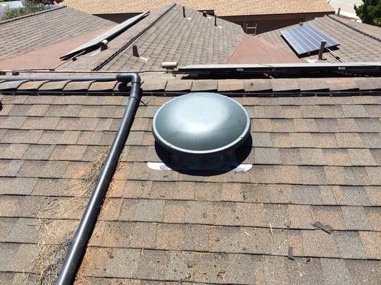 Installing a thermostat controlled electric attic fan is one of the smartest things you can do to help cool your home!