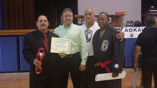 Bayonne Mayor Davis 2nd from left taking a photo with me and supporting the local Event 
.