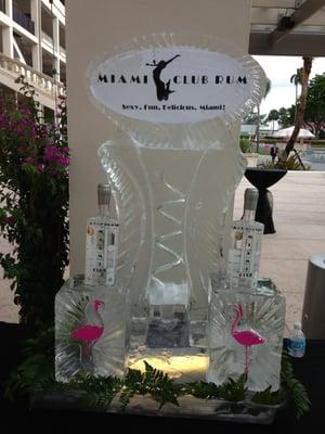 Custom drink luge with logo