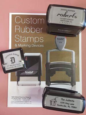 Custom stamp samples from their Facebook page.